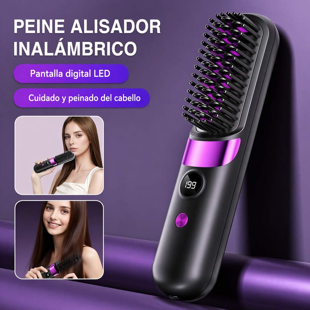 Peine Alisador Inalámbrico- Anti Frizz